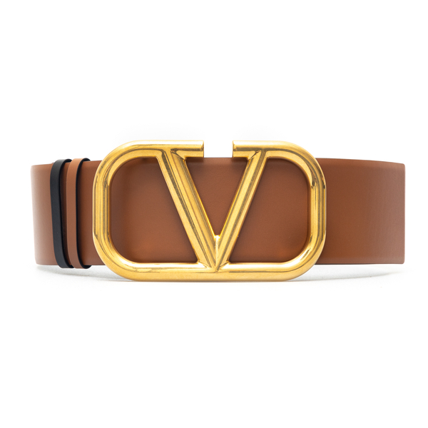 Brown belt with oversized logo                                                                                                                        Valentino Garavani WW2T0S10 front