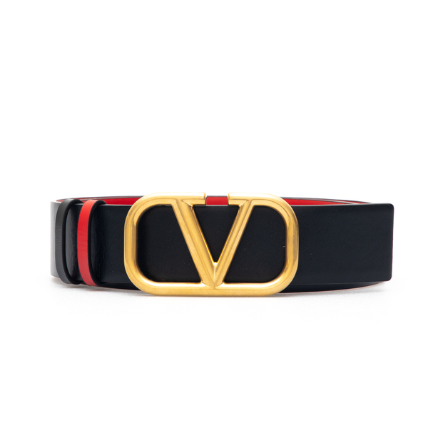 Black belt with gold logo                                                                                                                             Valentino Garavani XW2T0S11 front