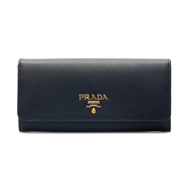 Black rectangular wallet with logo                                                                                                                    Prada 1MH132 back