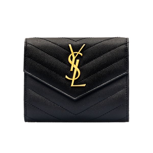Black wallet with pointed flap                                                                                                                        Saint Laurent 403943 front