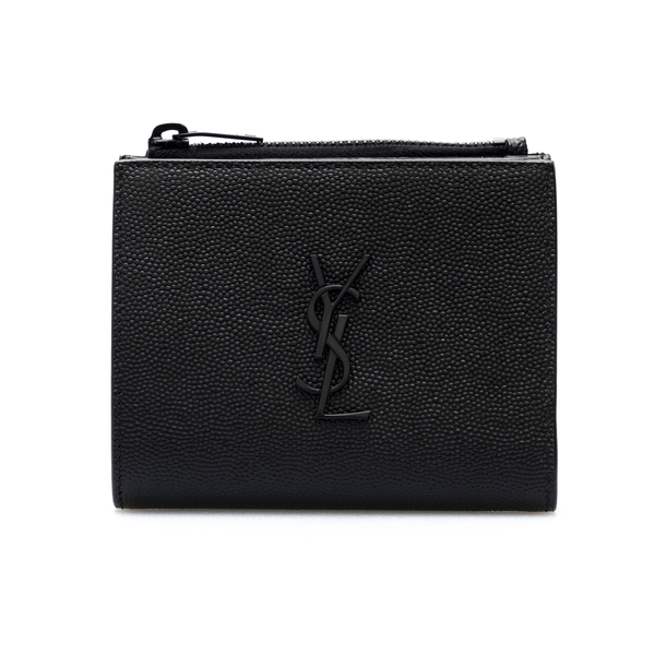 Black wallet with tonal logo                                                                                                                          Saint Laurent 575726 back