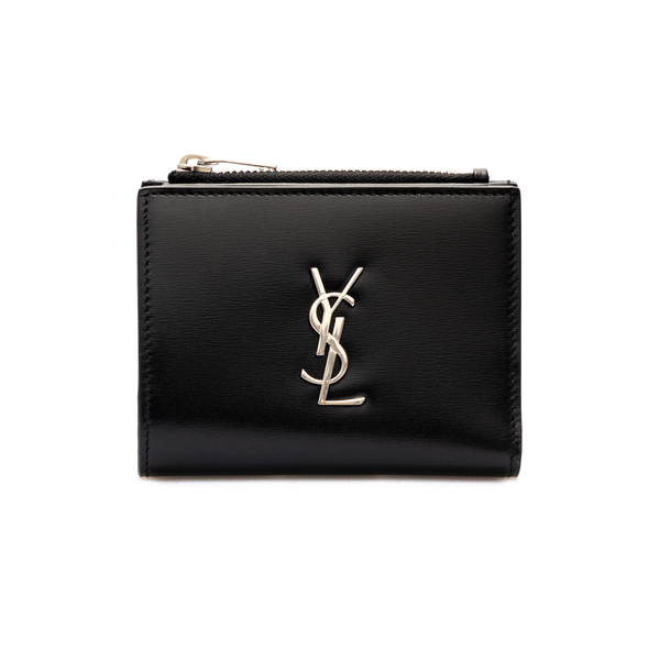Black wallet with logo                                                                                                                                Saint Laurent 575726 front