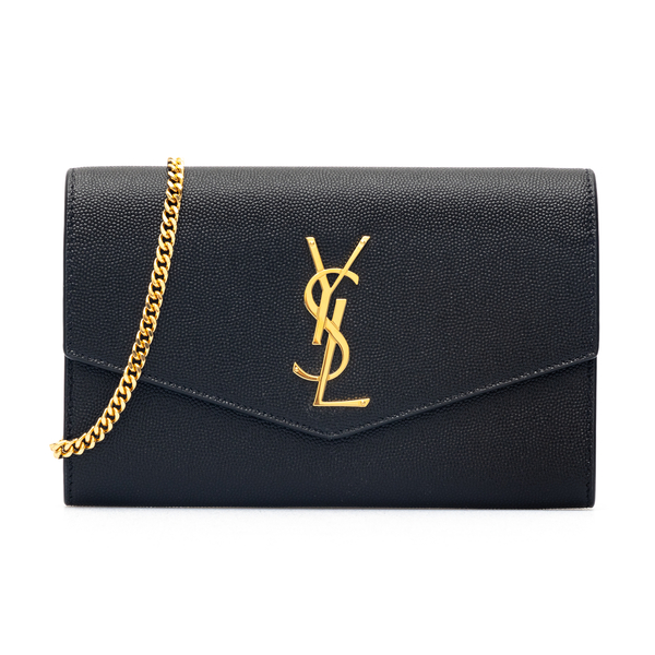 Black wallet with logo and shoulder strap                                                                                                             Saint Laurent 607788 back