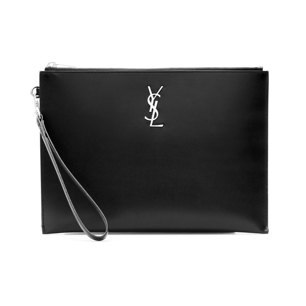 Black pouch with logo                                                                                                                                 Saint Laurent 667686 back
