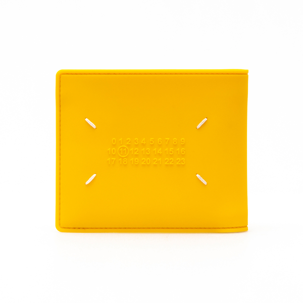 Yellow bi-fold wallet                                                                                                                                 Maison Margiela S35UI0435 front