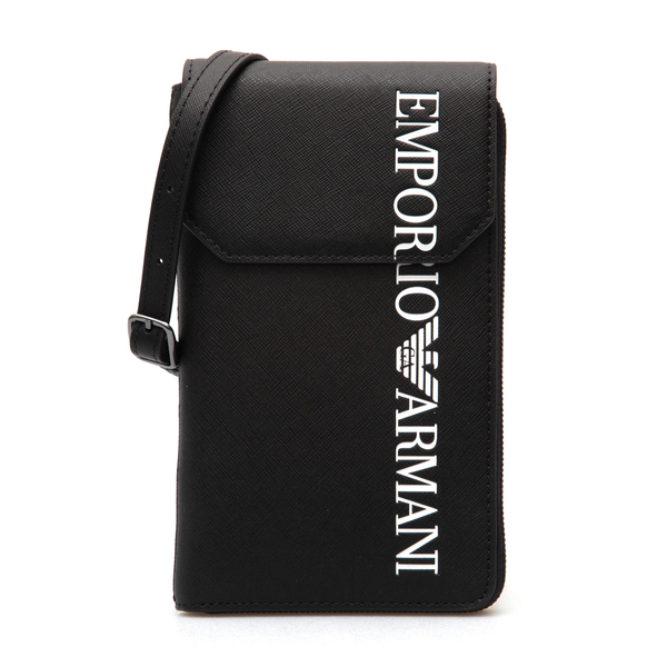 Portadocumenti nero con nome brand                                                                                                                    Emporio Armani Y4R321 fronte