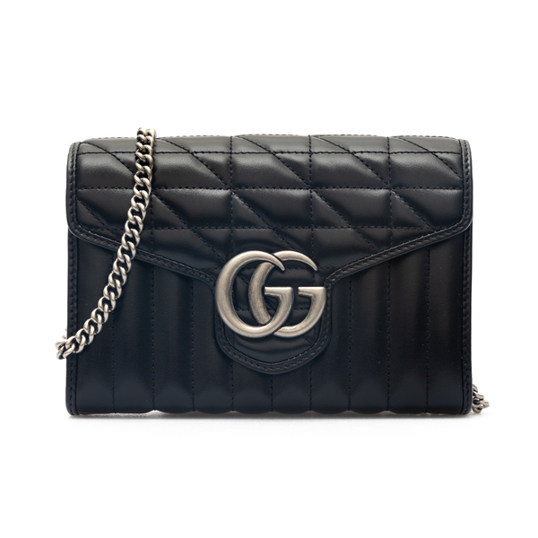 Pouch in quilted leather with chain                                                                                                                   Gucci 474575 front