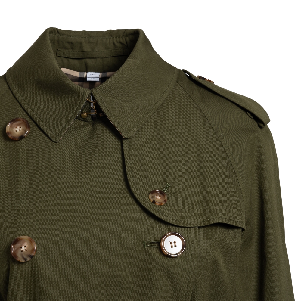 Military green raincoat Burberry | Ratti Boutique