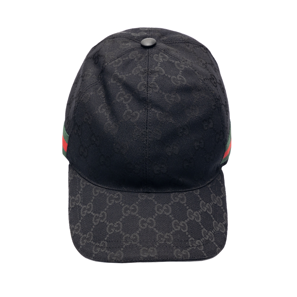 Black baseball cap in Supreme fabric Gucci | Ratti Boutique