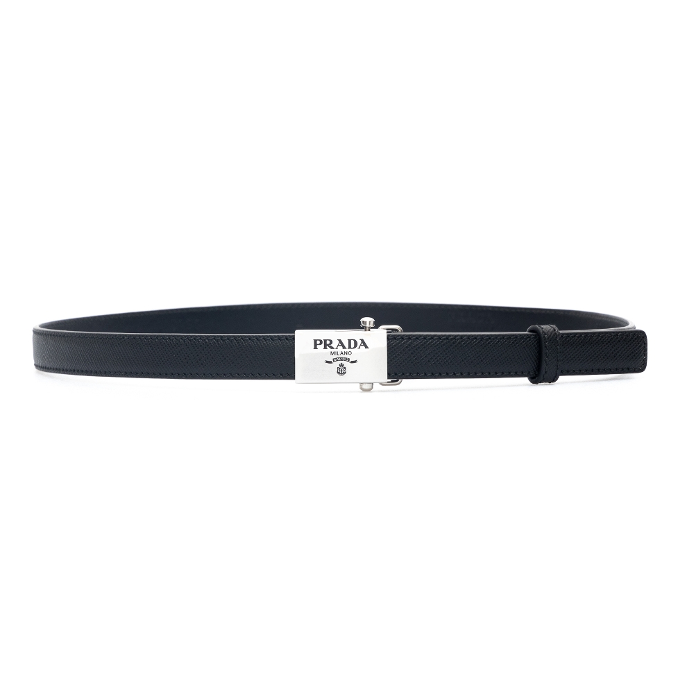 Leather belt with brand name on buckle Prada | Ratti Boutique