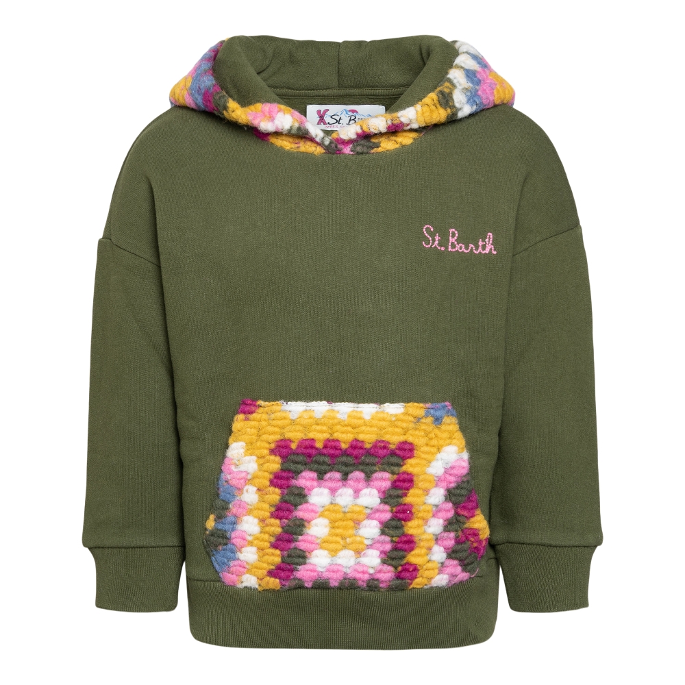 Sweatshirt with crochet-style details Saint Barth | Ratti Boutique