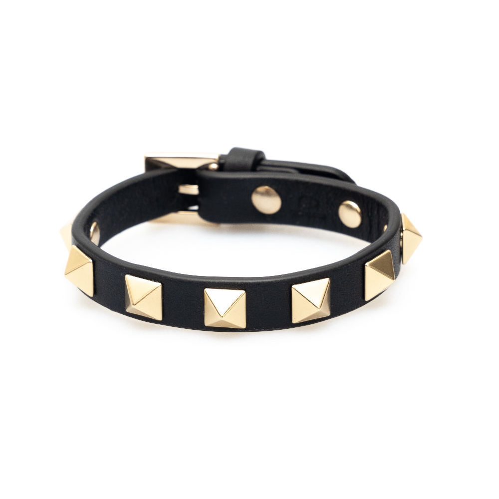 stor Marco Polo Derivation Black strap bracelet Valentino Garavani | Ratti Boutique