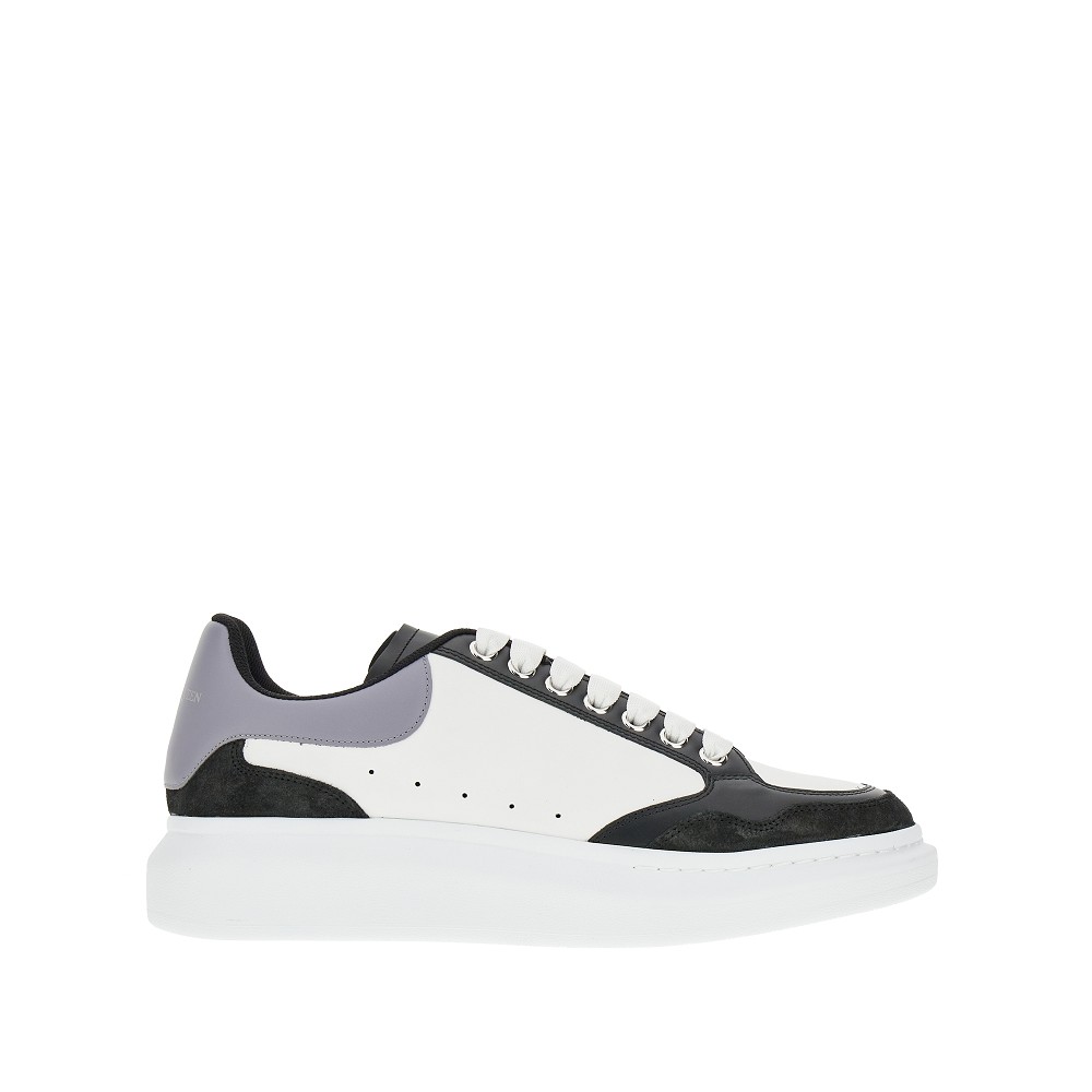Oversized Leather Sneakers in White - Alexander Mc Queen