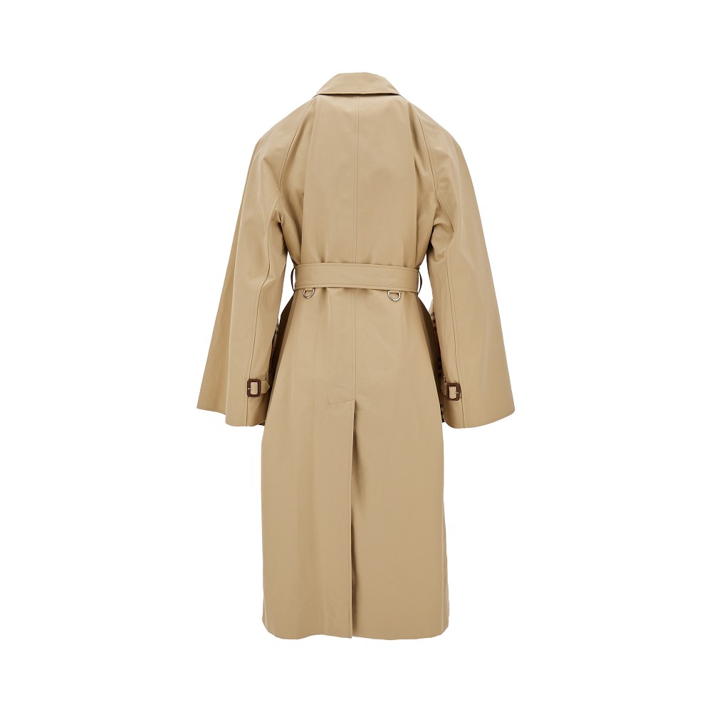 Gabardine coat with cape-effect sleeves Burberry