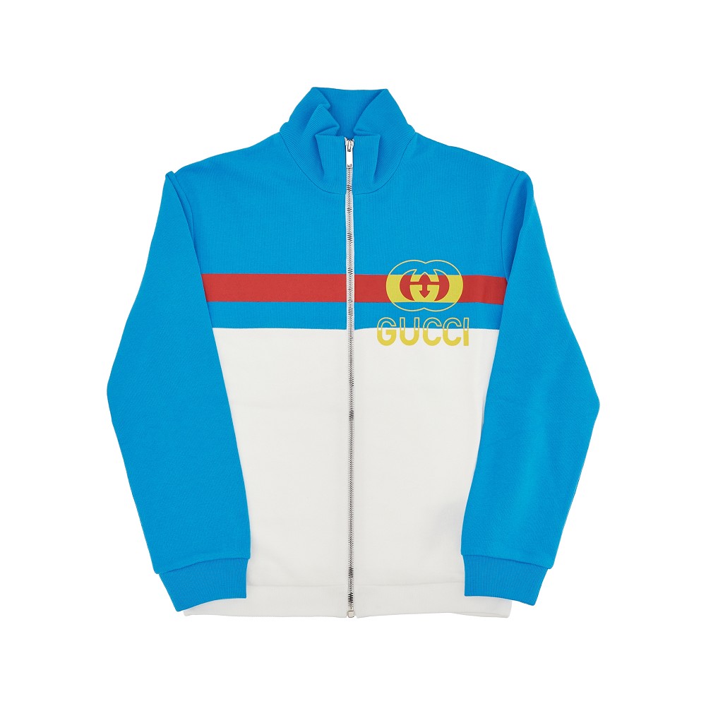 Full-zip track jacket with logo print Gucci Ratti Boutique