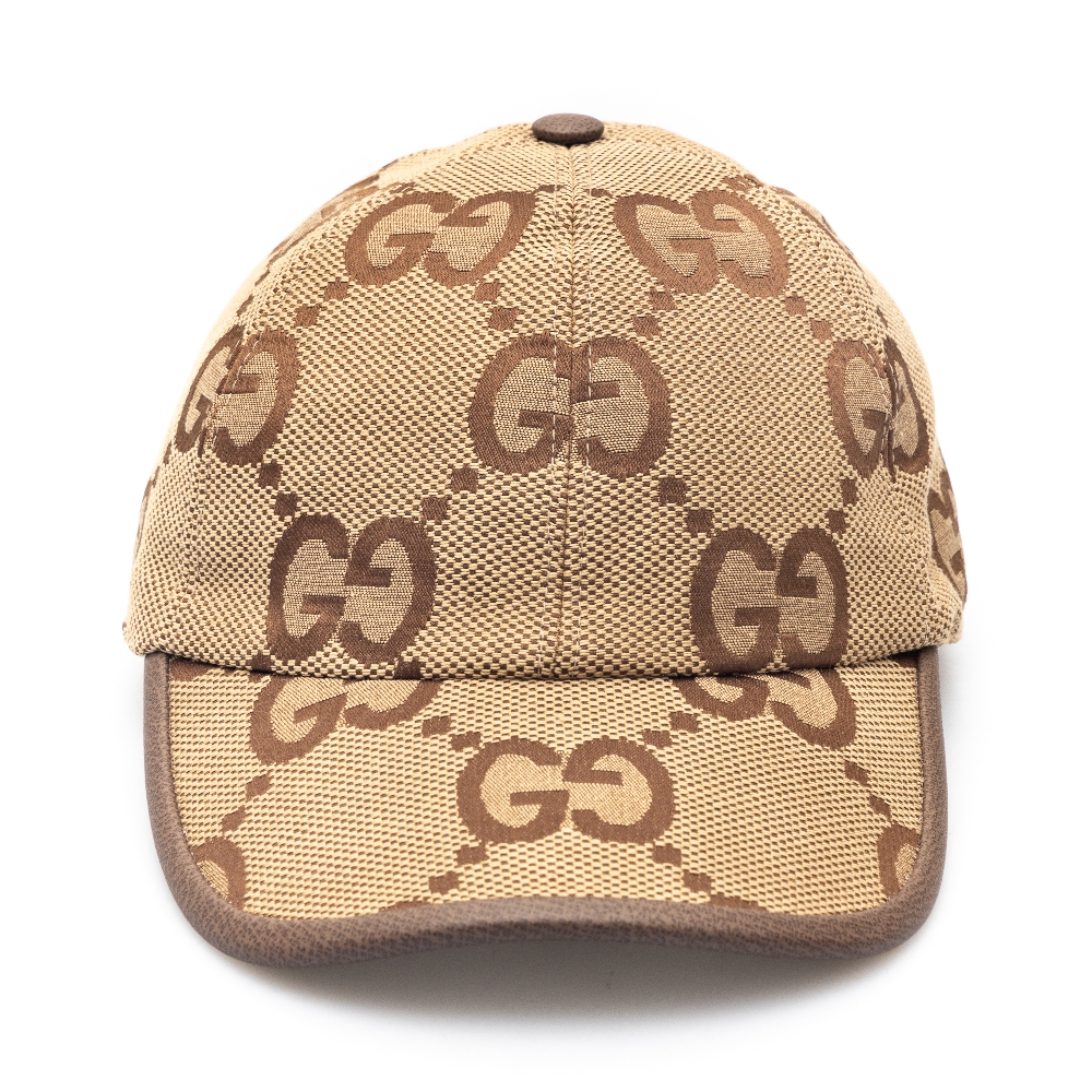 Beige baseball Ratti with | cap Boutique Gucci logo pattern