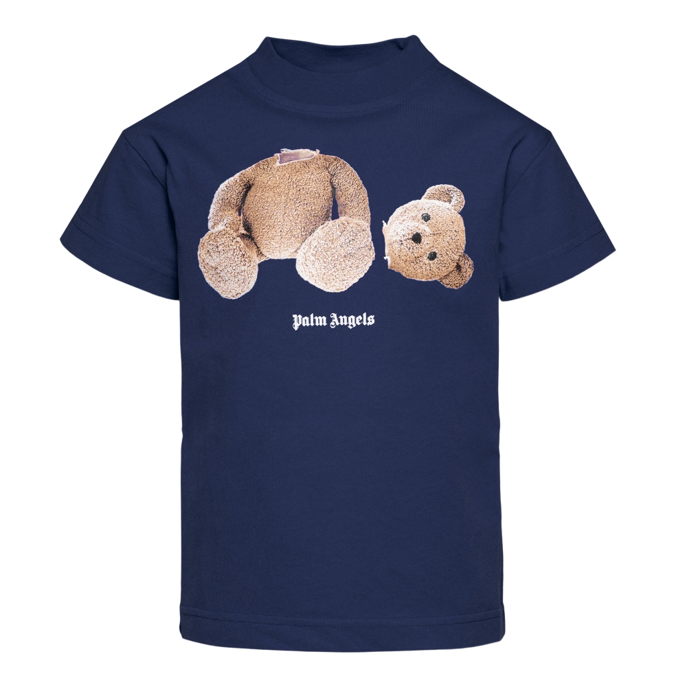 Blue t-shirt with teddy bear Palm Angels