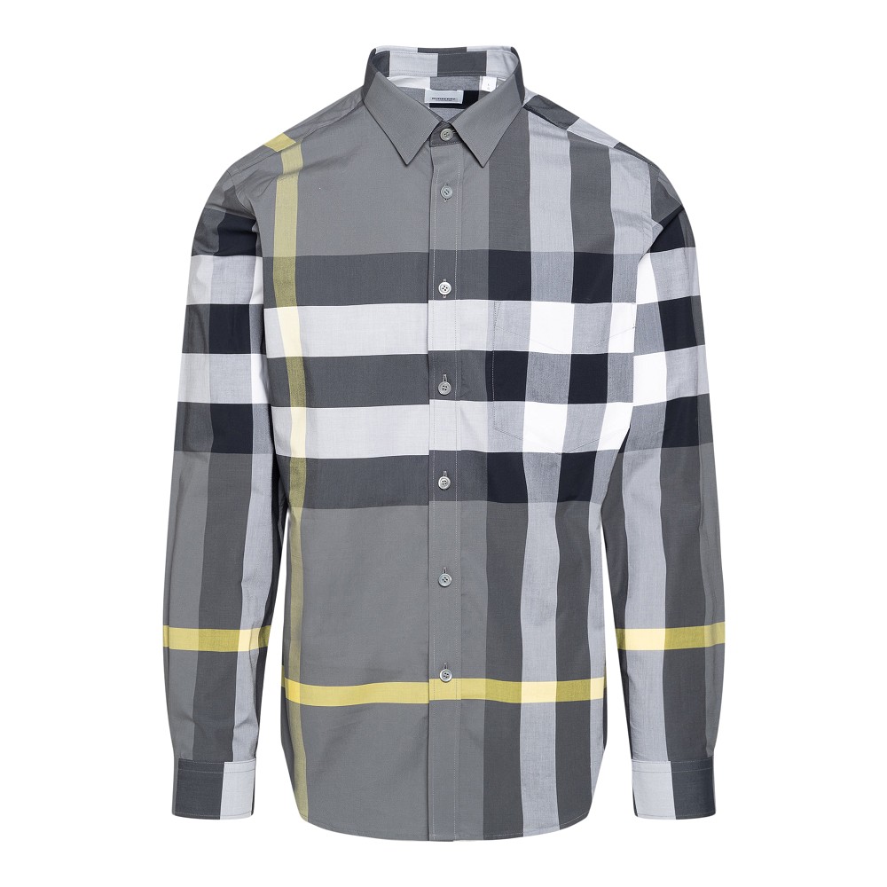 Check stretch poplin shirt Burberry | Ratti Boutique