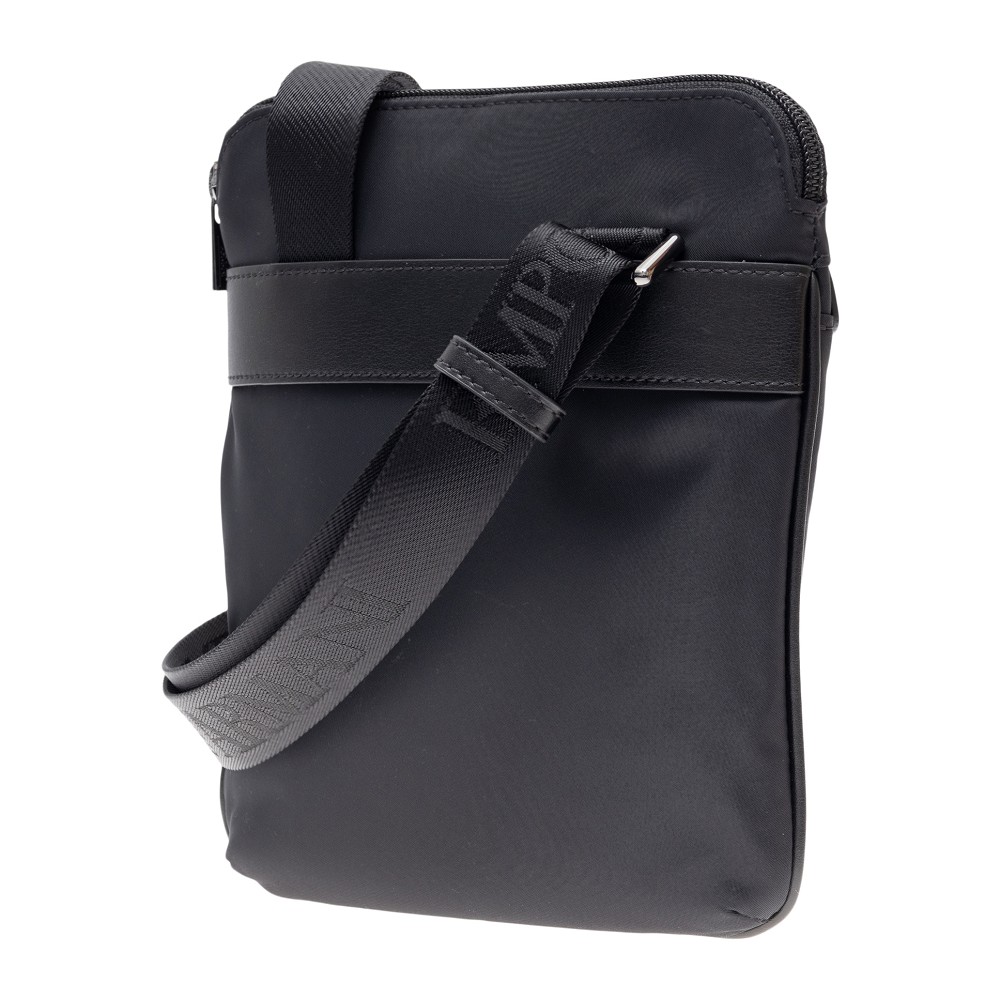 Buy Emporio Armani Black Messenger Bag with Nylon Finish