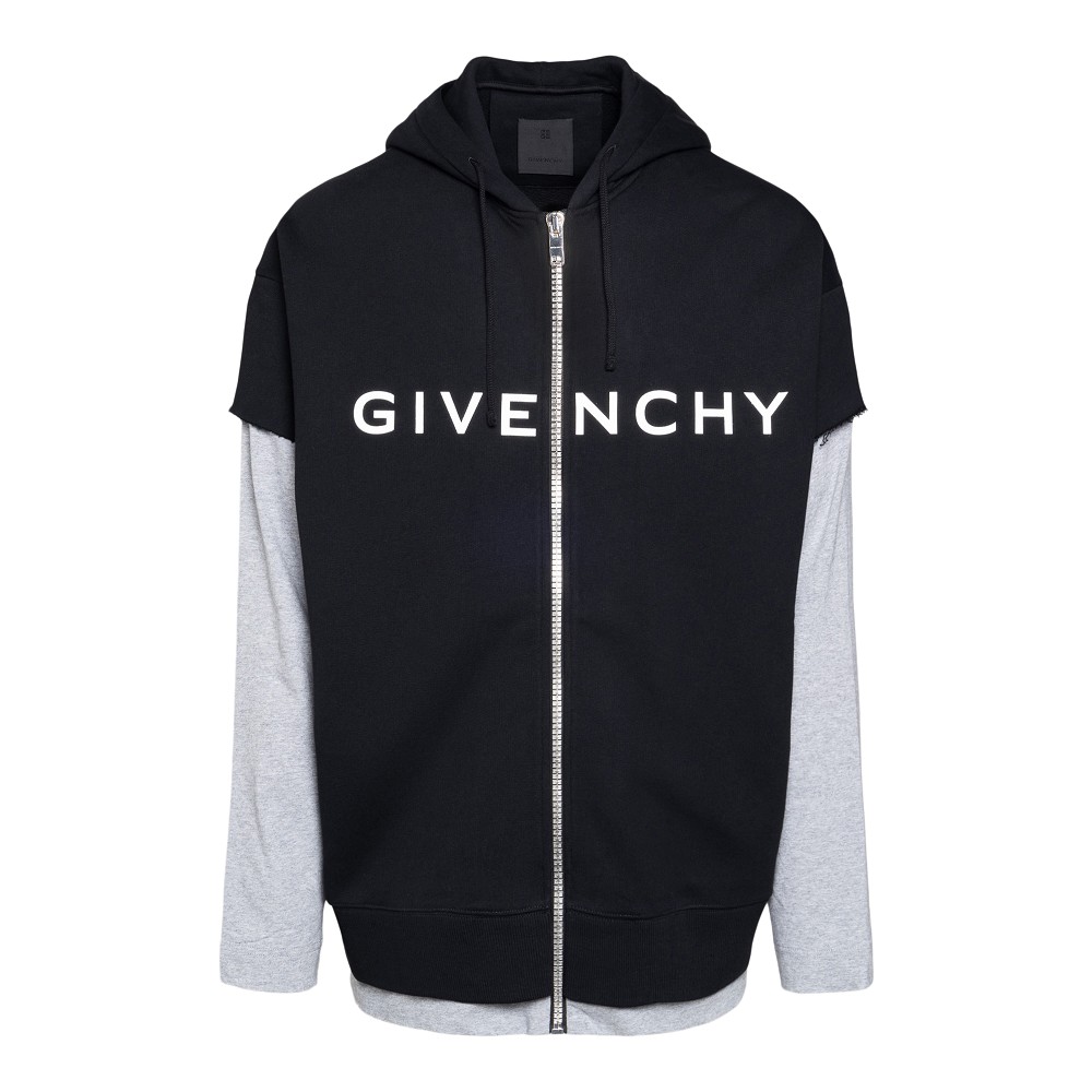 Oversized full-zip cotton hoodie Givenchy | Ratti Boutique