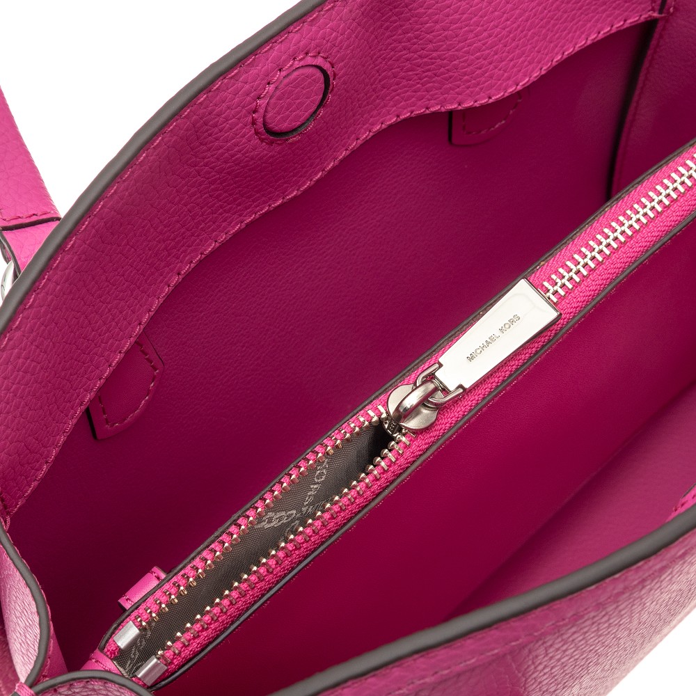 Fuchsia handbag with logo Michael Kors | Ratti Boutique