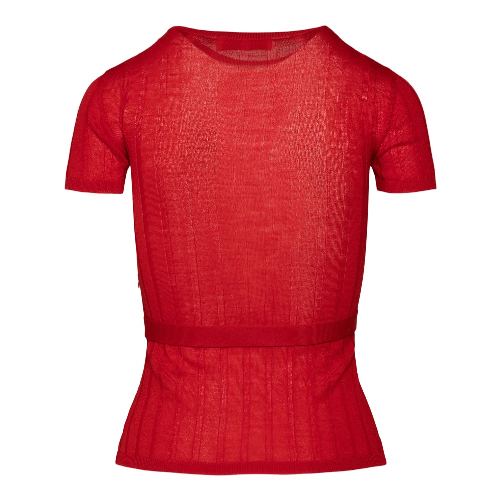 Valentino Bags - Cintura con logo rotondo rossa