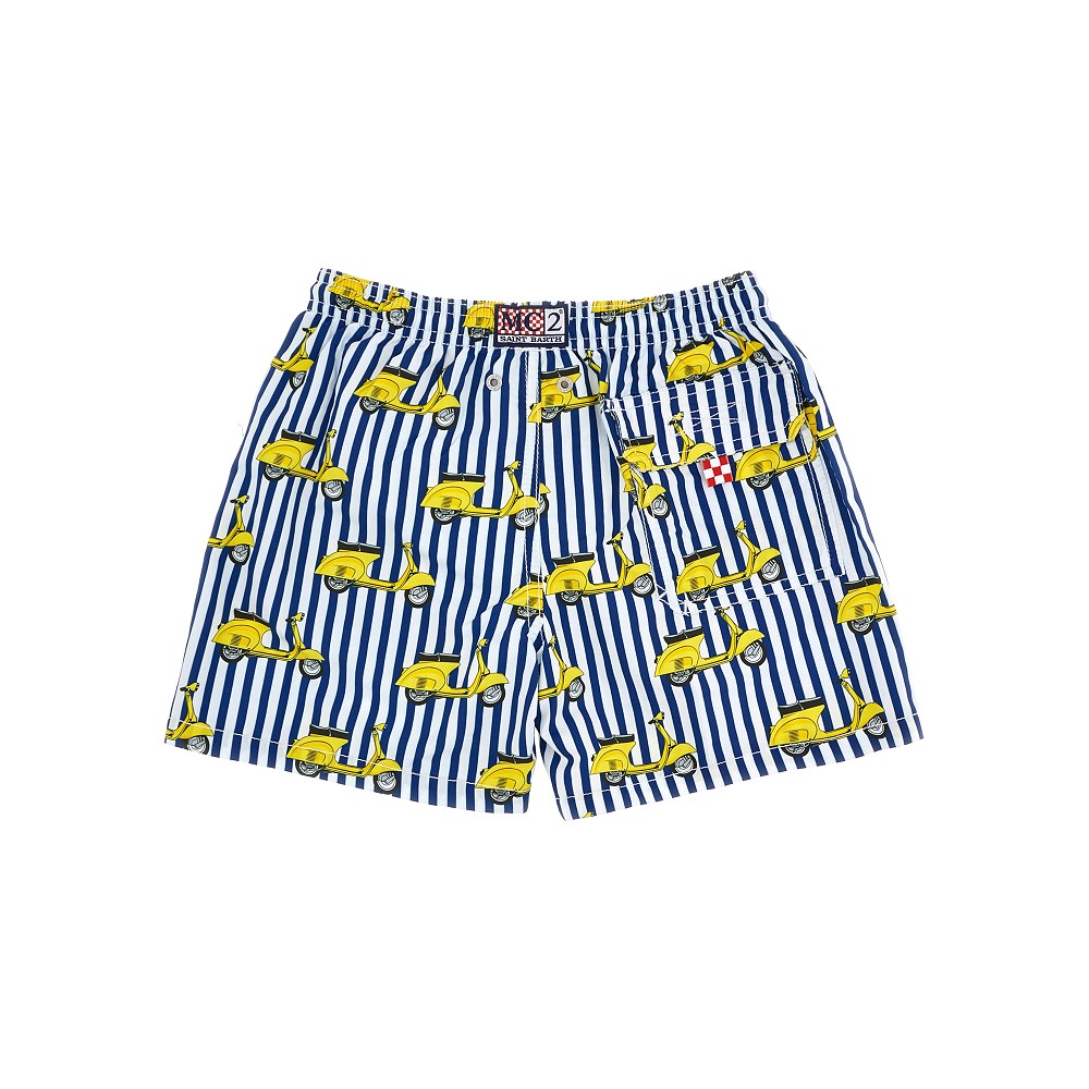 Vespa pattern swimshorts Saint Barth | Ratti Boutique