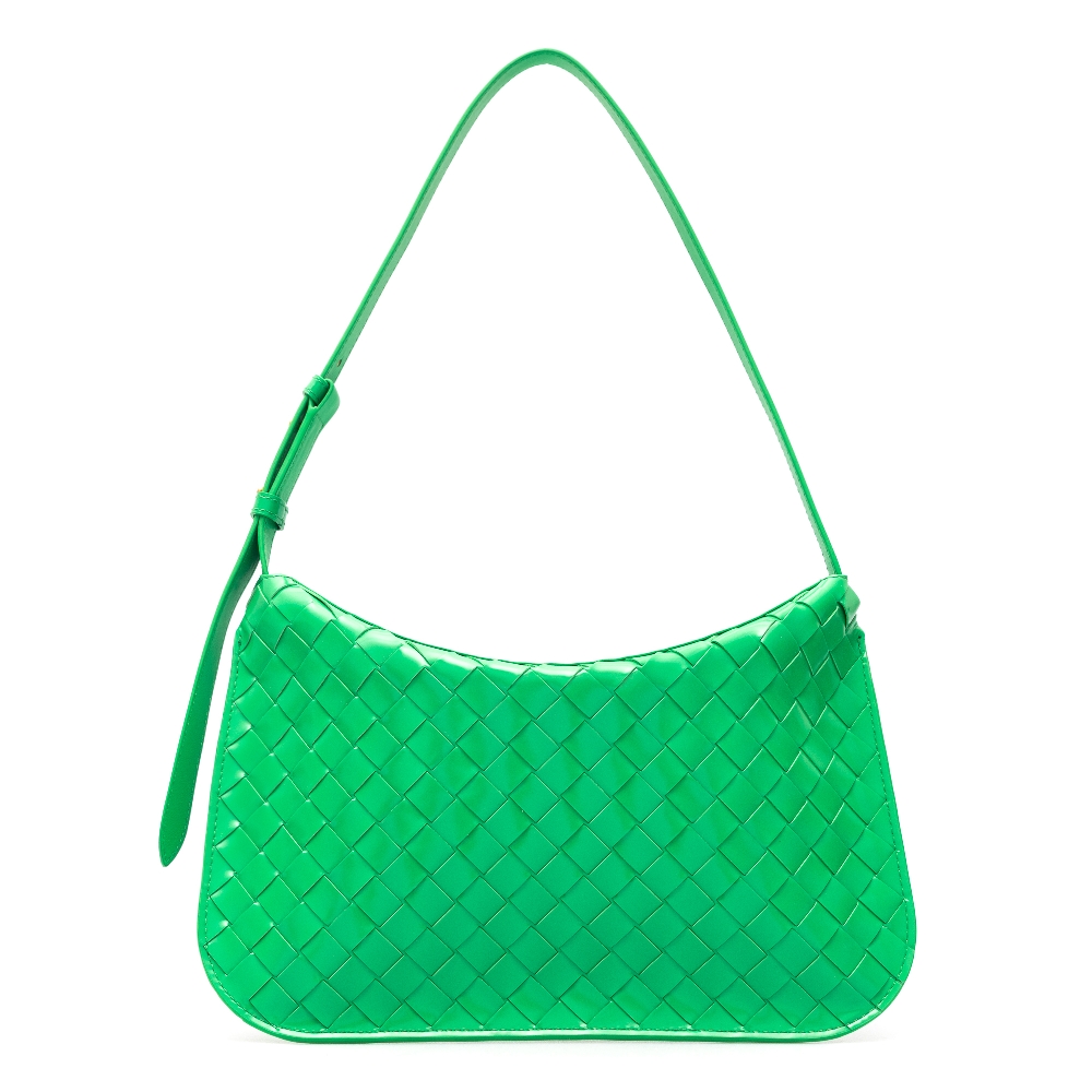 Green shoulder bag with intertwining Bottega Veneta